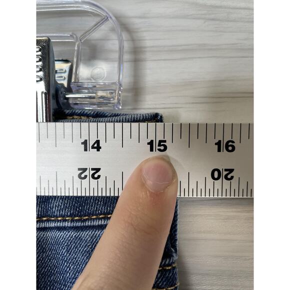 Old Navy Jeans Womens 2 Blue Pop Icon Skinny Dark Wash Distressed Stretch Denim - Picture 4 of 12